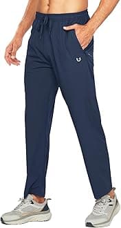 NORTHYARD Men's Athletic Running Joggers Workout Gym Pants Lightweight Jogging Track Casual Pant with Zipper Pockets, Navy, X-Large