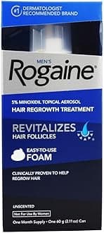 Rogaine Men's 5% Unscented Hair Regrowth Foam (Pack of 2)