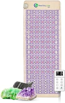 HealthyLine PEMF Infrared Amethyst Mat - Photon Red Light Therapy 74in x 28in (Firm) InfraMat Hot Stone Therapy - Promotes Blood Circulation and Accelerates Recovery