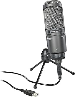 Audio-Technica 2020USB+ Cardioid Condenser Microphone (USB connection) Grey