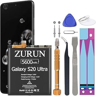 Galaxy S20 Ultra Battery ZURUN 5600mAh Li-Polymer Battery EB-BG988ABY Replacement for Samsung Galaxy S20 Ultra SM-G988 SM-G988B with Screwdriver Tool Kit