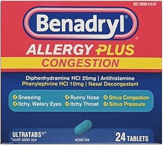 Allergy + Congestion, 24 Tablets Each (Pack of 6)
