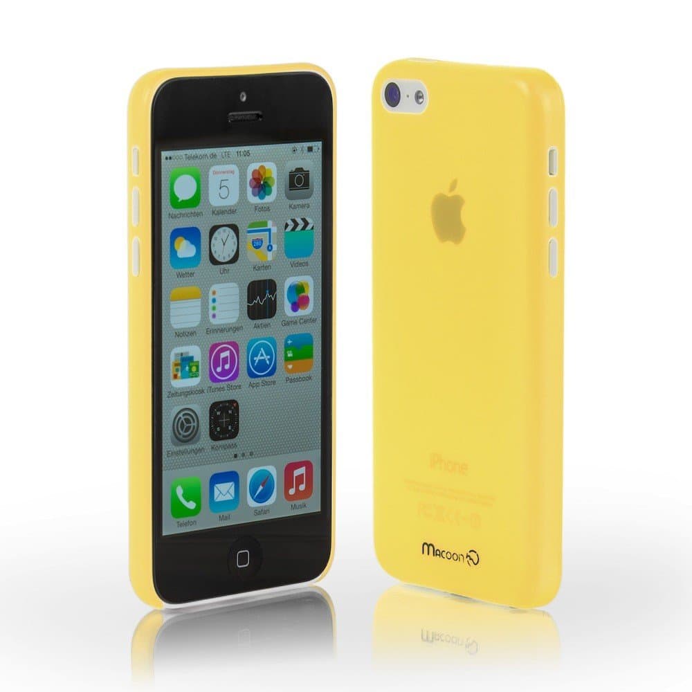 MACOON Cover SecondSkin for iPhone 5c Ultra Fine & Translucent, color:yellow