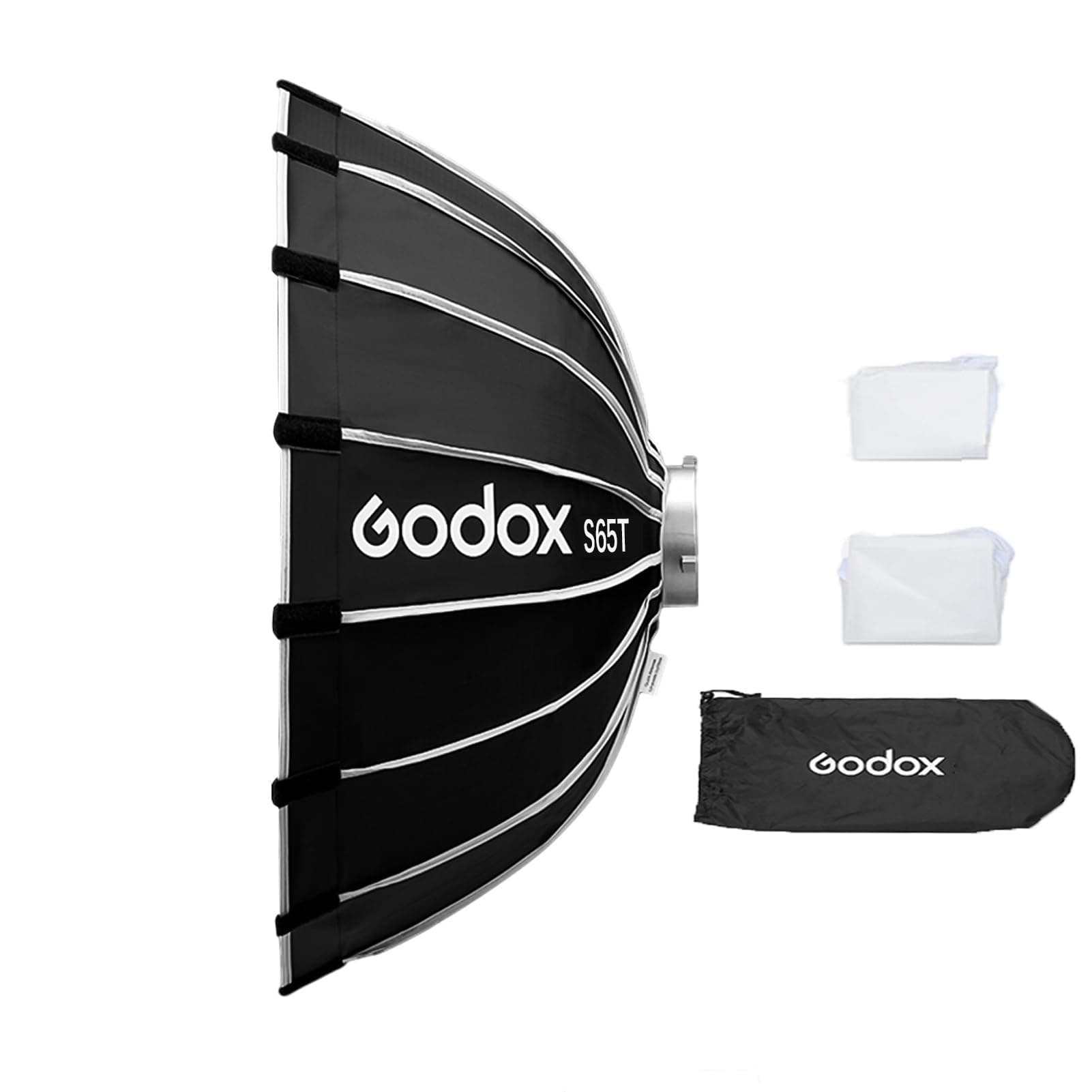 Godox S65T Softbox 65cm/25.6in Foldable Quick Release Umbrella Softbox with Standard Bowen Mount & Diffusers for Studio Portrait Photography