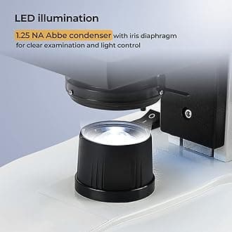 Dual-View Lab Compound Monocular Microscope 40X-2500X Magnification with 7" LCD Display, Wide-Field 4X/10X/40X(s)/100X(Spring Oil) Eyepieces, Adjustable Mechanical Stage, Aluminum Carry Box