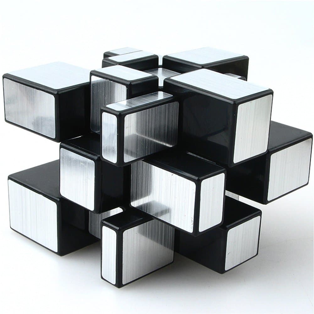 Dysmorphism Mirror Surface Speed Magic Cube 3X3 Puzzle for Children Adults Silver