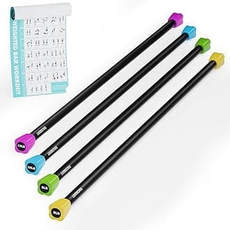 LIONSCOOL Workout Weighted Bar,Padded Exercise Weight Bar, Solid Steel Stretching weighted bar set for Body Sculpting, Physical Therapy,Body Toning