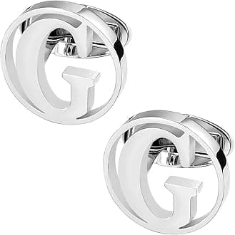 Cufflinks for Men Classic Tuxedo Shirt Wedding Cuff Links Personalized Initials A-Z Gift