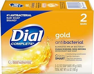 Dial Gold Antibacterial Deodorant Soap, 2 Pack, Total Net Wt 6.4 oz