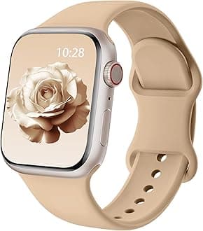 Patenting Sport Band Compatible with Apple Watch Bands for Women Men 38mm/40mm/41mm/42mm(Series 10), Soft Silicone Waterproof Band for iWatch Apple Watch Series 10 9 Ultra 8 7 6 5 4 3 2 1 SE