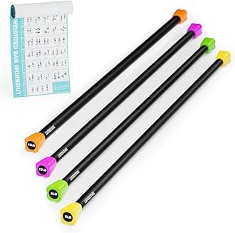 Workout Weighted Bar,Padded Exercise Weight Bar, Solid Steel Stretching weighted bar set for Body Sculpting, Physical Therapy,Body Toning