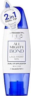 All Mighty Bond Lace Front Wig Glue, Dual Tip Applicator, Instant Drying, Water Resistant, Strong Hold for Wigs, Frontals, Toupees, Safe for Sensitive Skin