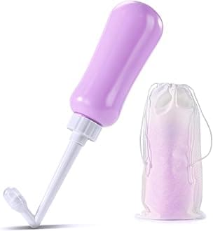 FOOFOO Large Peri Bottle Portable Travel Bidet for Toilet Handheld Postpartum Perineal Cleansing Childbirth Cleaner for Outdoor,Camping,Travling,Personal Hygiene Purple