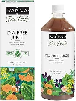 Kapiva Dia Free Juice, 1L | for Holistic Diabetes Care | Amla, Karela, Jamun, Guduchi & 7 Ayurvedic Herbs