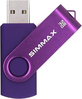 32GB Memory Stick USB 2.0 Flash Drives Swivel Thumb Drive Pen Drive (32GB Purple)