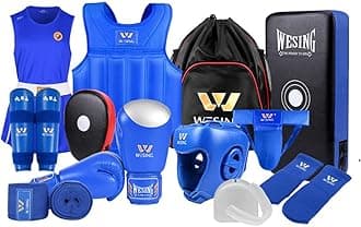 Wesing MMA Set 12pcs Boxing Kit Kickboxing Set Martial Arts Equipment for Men Women Muay Thai Sparring Training Gear