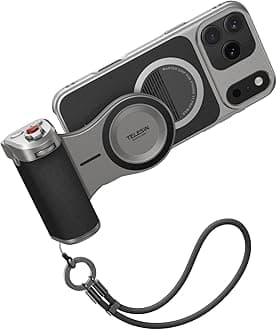 【for iPhone 17 Pro Max Only】TELESIN Master Grip Kit, Magnetic Phone Camera Grip Kit Built-in 3200mAh Battery - Wireless Charging - Graphene Case for iPhone Cooling - DSLR Style Grip Handle Holder