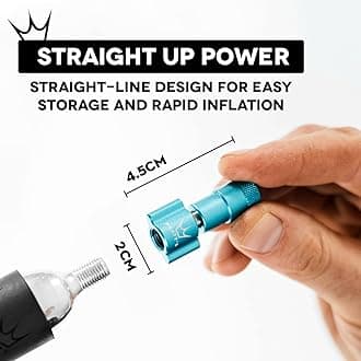 Peaty's CO2 Tyre Inflator Head Only - Unique Compact Straight Line Design for Maximum Airflow & Rapid Inflation, Presta Valve Compatible Bike Tire Pump for Mountain, Road & Gravel Bikes