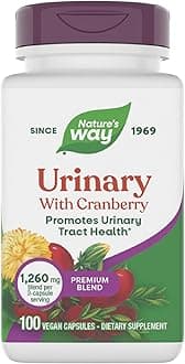 Urinary with Cranberry Premium Blend, Promotes Urinary Tract Health*, with Cranberry, Dandelion, Vegan, Non-GMO Project Verified, 100 Capsules (Packaging May Vary)