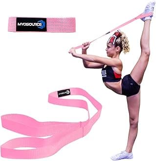 Myosource Kinetic Bands Cheerleading Flexibility Stunt Strap - Improve Stretching and Stunts for Cheer Dance Gymnastics & Physical Therapy Stocking Stuffers Present for Kids Girls Adults - 12 Colors