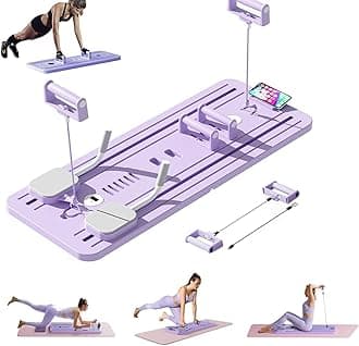 ORCHID M® Abdominal Board,Pilates Reformer Set,Multi-Purpose Foldable Pilates Reformer Board,High Strength Pilates Equipment Portable Fitness Board For Home Women Men（Gift yoga mat） (Purple)