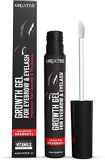 Orgatre Eyebrow & Eyelash Growth Gel 4.5ml | Dual-Use Enhancer for Women | Redensyl, Procapil, Capilia Longa | Fuller Look | Nourishing Lash & Brow Serum | Hair Fall Control