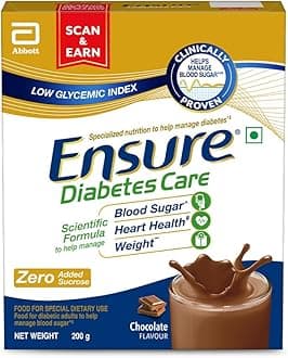 Ensure Diabetes Care- Nutrition to Help Control Blood Sugar Levels- 200 gm (Chocolate Flavour)