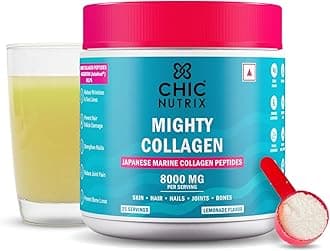 CHICNUTRIX Mighty Collagen – With 8g Japanese Marine Collagen Peptides + 2mg Astaxanthin | Youthful Skin, Healthy Bones & Joints