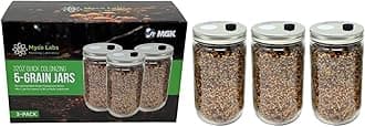 Premium Quick Colonizing 32oz 5-Grain Mushroom Spawn Jars (3-Pack)