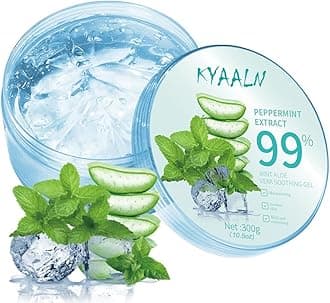 Aloe Vera Gel for Face & Body, Aloe Gel from Freshly Cut Leaves, Fast Absorbing & Non-Sticky, Deep Hydration & Moisturizing for Dry Skin, Sunburn Relief, After Shave, Hair & Scalp Care, All Skin Types