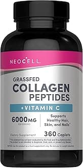 NeoCell Super Collagen with Vitamin C, 360 Collagen Pills, #1 Collagen Tablet Brand, Non-GMO, Grass Fed, Gluten Free, Collagen Peptides Types 1 & 3 for Hair, Skin, Nails & Joints (Packaging May Vary)
