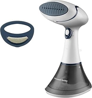 Russell Hobbs Steam Genie Handheld Clothes Steamer, No Ironing Board Needed, Ready to Use in 45s, 200ml Detachable Water Tank, Compact Garment Steamer for Home and Travel, 10m Steam Time,1600W, 25591