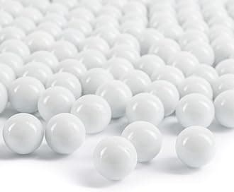 Galashield White Marbles for Vases | Glass Marbles Bulk Vase Fillers | Glass Beads for Vases, Round Marble 1lb, (Approx. 80 pcs)