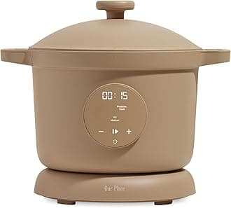 Our Place Dream Cooker | 6 Qt Ceramic Nonstick Multicooker & Pressure Cooker with Touchscreen Controls & Auto Steam Release | 4 Modes: Pressure Cook, Sauté/Sear, Slow Cook & Warm | Steam