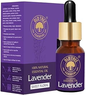Old Tree Lavender Essential Oil for Home Fragrance (30ml) - Pure & Natural Lavender Oil for Skin, Hair, Sleep, Diffuser, Soap Making - Essential Oil with Dropper for Aroma Therapy and Relaxation