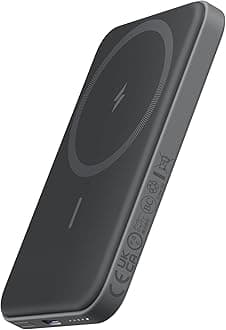 Anker 621 Magnetic Portable Charger (MagGo), 5,000mAh Wireless Power Bank with USB-C Cable, Magsafe-Compatible Battery Pack for iPhone 16/15/14/13/12 Series