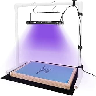50W LED UV Screen Printing Light with Light Stand and Black Fabric, Cable Tie, Exposure Unit for Screen Printing and Cyanotypes