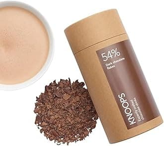 White Hot Chocolate Flakes, 28% White Luxury Hot Drinking Chocolate, Delicious Milky Cocoa Drink with Real Choc Flakes, All Natural Ingredients, 250 g, Equal to 8 Serving Sachets