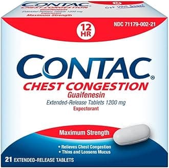 Contac Chest Congestion, Maximum Strength Expectorant Controls Cough and Thin...