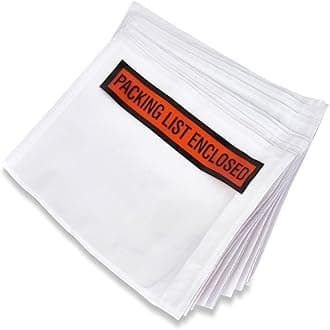 Packing List Envelopes, Adhesive Invoice Enclosed Pouches for Secure Document Attachment, 4.5 x 5.5 in (100 Pack)