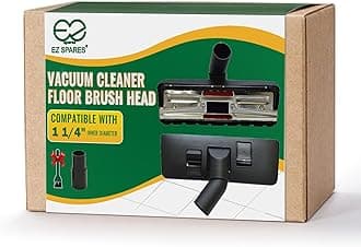 EZ SPARES 1 1/4 inch 32mm Universal Vacuum Cleaner Euro Floor Brush Head Brush Attachment for Floor and Carpet Combo Tool (Black)
