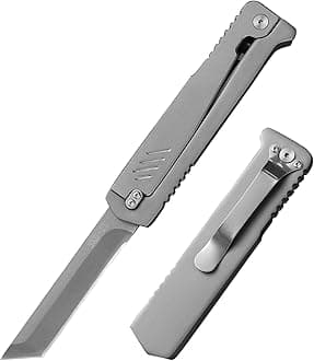 AZHU Folding Knife with Pocket Clip, 9inch D2 Steel Blade & Handle, One-Hand Open Tactical EDC Folding Knife, EDC Gear for Men, Survivalists, Hunters, Camping Enthusiasts