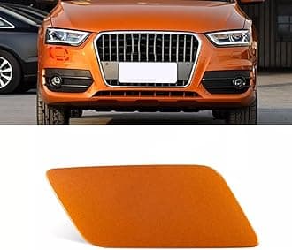 Front Bumper Headlight Washer Cover Cap for Audi Q3 2016 2017 2018 8U0955276E (Orange, Right)