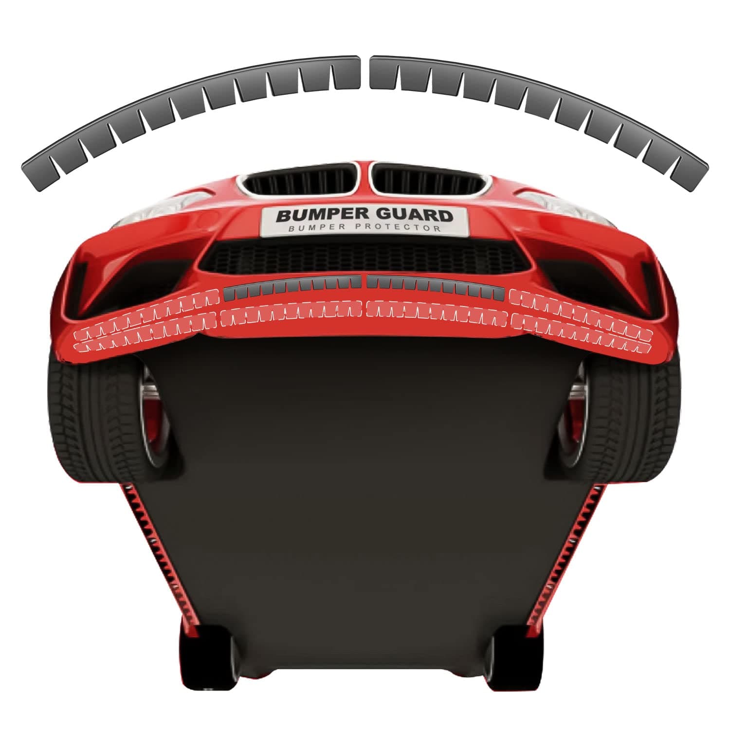 Bumper Scrape Guard for Cars, 2 Pack Front Bumper Scrape Guard Anti-Scratch Universal Fit Black Car Bumper Protector Carbon Fiber Front Lip Splitter Scrape Guard Skid for Lower Sport Cars SUV