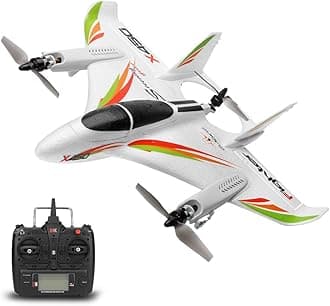 GoolRC WLtoys XK X450 RC Airplane, 2.4GHz Remote Control Airplane, 6 Channel Brushless Motor Aircraft, Vertical Takeoff LED RC Glider Fixed Wing Plane RTF for Adults
