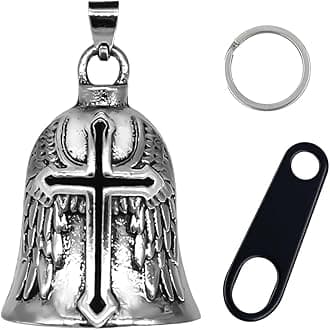 Motorcycle Bell Good Luck Keychain - Guardian Angel Gremlin Spirit Bells, Biker Bell Pendant Motorcycle Accessories