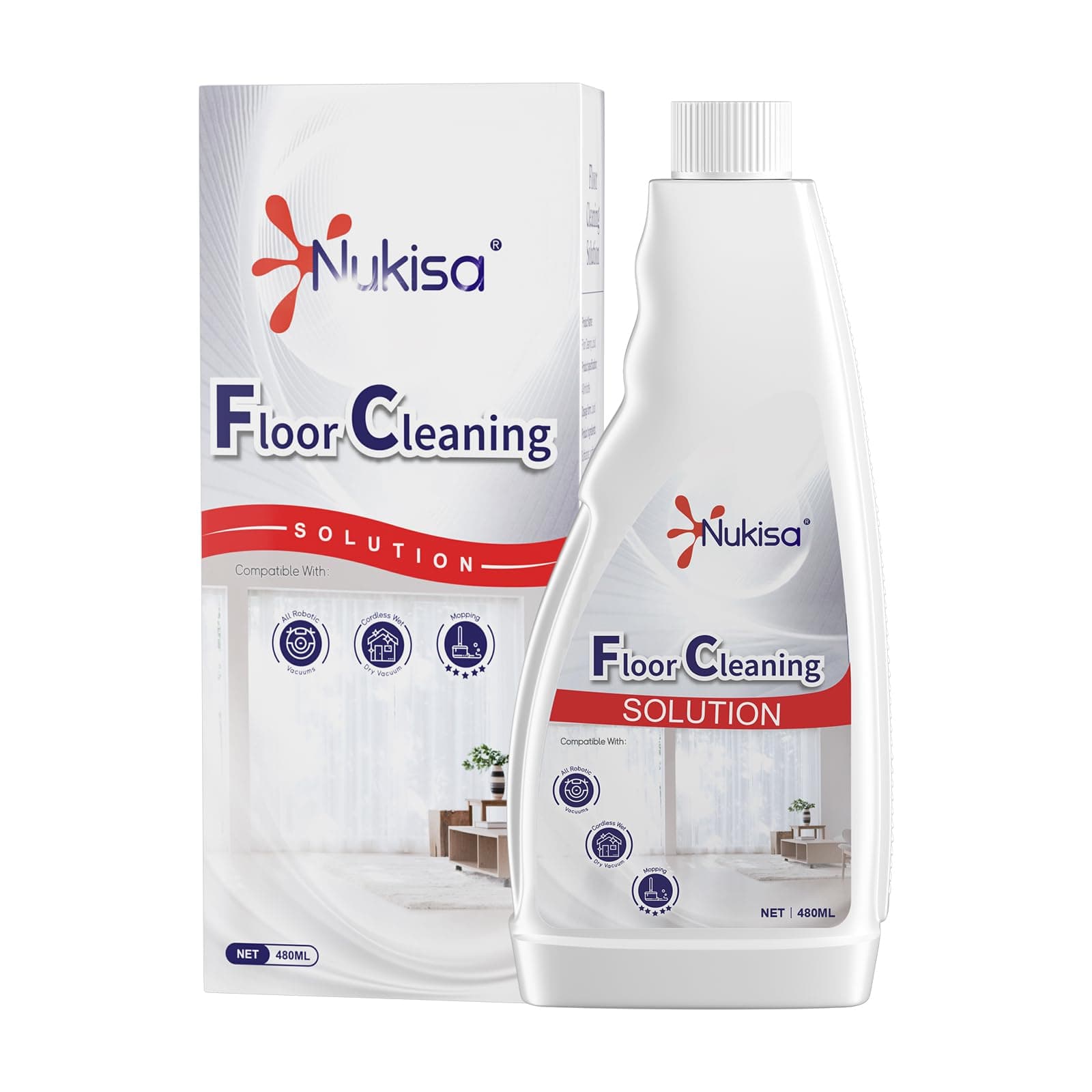 Floor Cleaning Solution Compatible With Roborock Robot Vacuum (1 bottles)