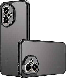 Lemxiee Case for HONOR 400 cover by Anti-fingerprint Anti-drop Anti-slip Flexible Silicone + Hard Acrylic case Black