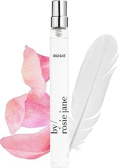 Travel Perfume Spray (Rosie) - Clean Perfume for Women - Non-Toxic Body Mist with Notes of White Musk & Sweet Rose - Paraben, Sulfate & Phthalate Free (10ml)