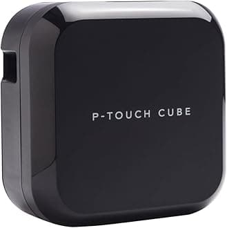 Brother PT-P710BT Etikettendrucker, P-Touch Cube Plus, Etikettierer, Verbindbar (PC und Bluetooth), Schwarz, 6.1 x 11.5 x 11.5 cm